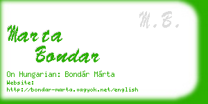 marta bondar business card